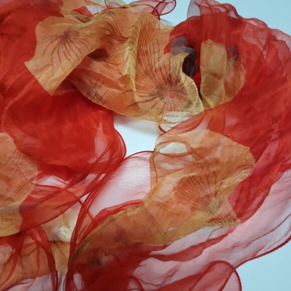 Red SILK Scarf NEW - Picture 6 of 13